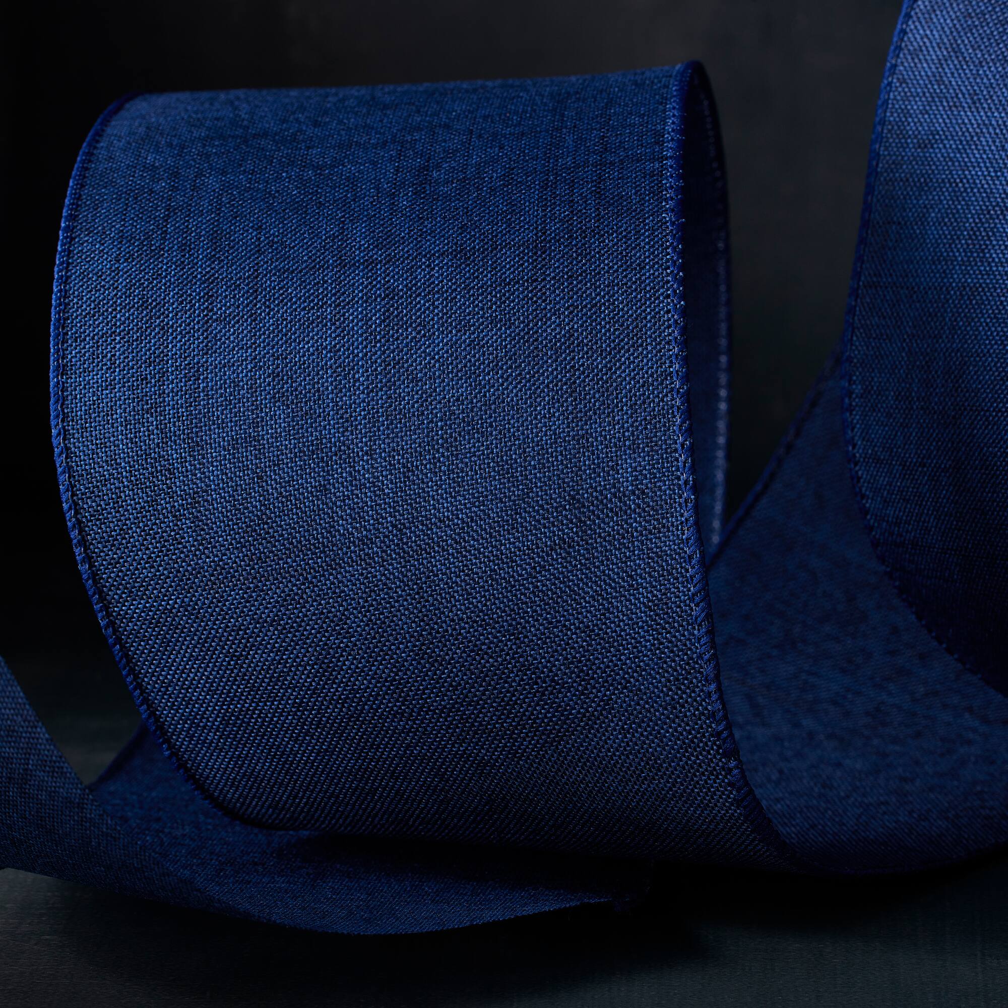 4" x 18ft. Faux Linen Wired Ribbon by Celebrate It™ Décor